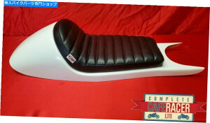 V[g ubNpbh̃I/ItubNpbh̔QR[gBMW K100 K75JtF[T[V[g BMW K100 K75 CAFE RACER SEAT IN WHITE GEL COAT WITH DELUXE BOLT ON/OFF BLACK PAD