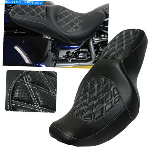 V[g n[[[hLOps[X2AbvI[goCKV[gNbVU[ One-Piece 2-UP Motorcycle Comfortable Seat Cushion Leather For Harley Road King