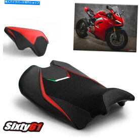シート DUCATI PANIGALE V4シートカバー2018-2021赤いVeloce Luimoto TECグリップフロントリア Ducati Panigale V4 Seat Covers 2018-2021 Red Veloce Luimoto Tec-Grip Front Rear