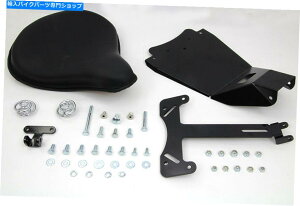 V[g ubNU[\V[gƃ}EgLbgtBbgn[[_rbh\ Black Leather Solo Seat and Mount Kit fits Harley-Davidson