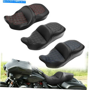 V[g n[[c[OGNgOCh09-21 19̃C_[hCo[qubNV[gtBbg Rider Driver Passenger Black Seat Fit For Harley Touring Electra Glide 09-21 19