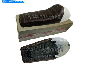 V[g {vCGtB[hGTC^[Zv^[650 D3VOV[gzCgJE Genuine Leather Royal Enfield GT & Interceptor 650 D3 Single Seat & White Cowl