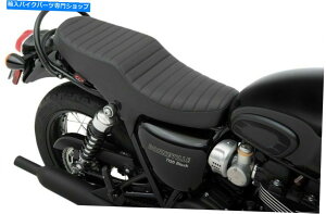 V[g gȌÓTIȃXeb`rj[2AbvV[g0810-2214 Bonneville T100 / 120 Retro Classic Stitch Vinyl 2-Up Seat 0810-2214 Black For Bonneville T100/120