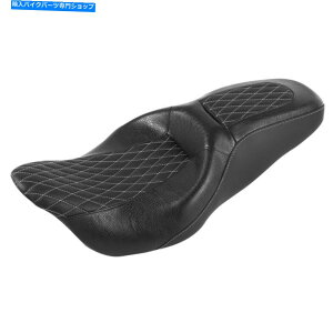 �V�[�g �n�[���[CVO Road Glide 2009-2021�̂��߂̃h���C�o�[�����q���ȃz���C�g�X�e�b�`�t�B�b�g Driver & Passenger Seat White Stitching Fit For Harley CVO Road Glide 2009-2021�y���s�A���i�z