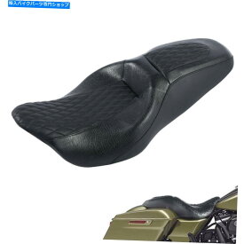 シート ワンピース運転者ライダー旅客座席フィットハーレーツーリングロードキング09? One Piece Driver Rider Passenger Seat Fit For Harley Touring Road King 09-Later