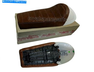 V[g {vCGtB[hGTC^[Zv^[650 D4VOV[gzCgJE Genuine Leather Royal Enfield GT & Interceptor 650 D4 Single Seat & White Cowl