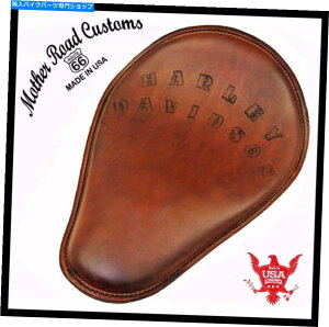 �V�[�g �V�[�g�X�v�����O�\���`���b�p�[�n�[���[�_�r�b�h�\���X�|�[�c�X�^�[�u���E����H��v Seat Spring Solo Chopper Harley Davidson Sportster Brown Hand Tooled Leather