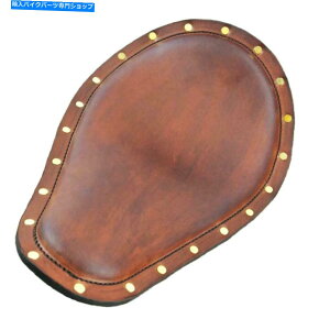 V[g XvO\V[g^Jxbgn[[X|[cX^[`bp[11x13 1/2 "uEU[ Spring Solo Seat Brass Rivets Harley Sportster Chopper 11x13 1/2" Brown Leather
