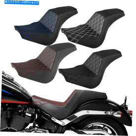 シート ハーレーソフト標準ストリートボブ18-21のためのオートバイライダーの助手席フィット Motorcycle Rider Passenger Seat Fit For Harley Softail Standard Street Bob 18-21