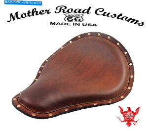 V[g XvO\V[gX|[cX^[n[[`bp[12x13uEU[xbg Spring Solo Seat Sportster Harley Chopper 12X13 Brown Leather Copper Rivets