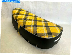V[g Honda Dax CT70V[ggC70 ST50 ST70F^[^Th{^ Honda Dax CT70 Seat Trail 70 ST50 ST70 Yellow Tartan Saddle with Chrome Button