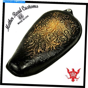 V[g 1982N2003Nn[[X|[cX^[V[gAeB[NuEI[N̗t̃U[ 1982-2003 Harley Sportster Seat Antique Brown Oak Leaf Leather On The Frame USA