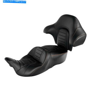 V[g ^]Ȃ̏w /w̃pbĥ߂̃[hXg[gOCh14-20 Driver Passenger Seat w/ Backrest Pad For Harley Touring Road Street Glide 14-20