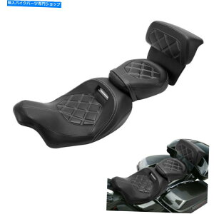 シート ハーレーロードグライドFltrx Fltrxs 14-21のための運転席旅客シートリアバックレストフィット Driver Passenger Seat Rear Backrest Fit For Harley Road Glide FLTRX FLTRXS 14-21