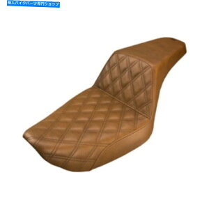 V[g ThiV[g̃n[[_Ci - uEeBXXeb` - 891-04-172BR Saddlemen Step-Up Seat for Harley Dyna - Brown-Lattice Stitched - 891-04-172BR