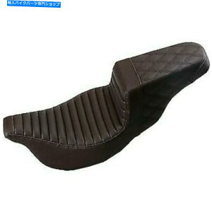 V[g ThF̏iV[g^bN[eBXXeb`̂߂̃n[[c[O Saddlemen Brown Step-Up Seat Tuck Roll Lattice Stitch for Harley Touring