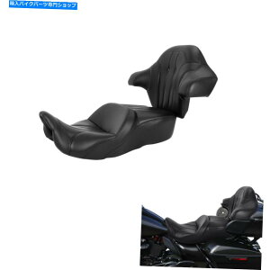 V[g ubNhCo[̏ȁLOobNXgtBbgn[[[hLOOCh14-21 Black Driver Passenger Seat & King Backrest Fit For Harley Road King Glide 14-21