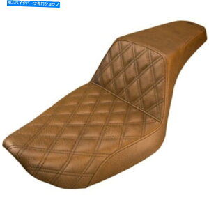 V[g ThF̃tgeBXXeb`XebvAbvV[g1996-2003n[[_CiFXD Saddlemen Brown Front Lattice Stitch Step Up Seat 1996-2003 Harley Dyna FXD