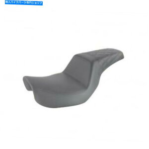 V[g n[[_Ci - ubNAeBXXeb`̂߂̃ThV[g - 806-04-173 Saddlemen StepUp Seat for Harley Dyna - Black-Rear Lattice Stitched - 806-04-173