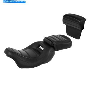 シート ライダーの助手席の座席w /リアバックレストフィットのためのハーレーツーリングストリートグライド14-21 Rider Passenger Seat w/ Rear Backrest Fit For Harley Touring Street Glide 14-21