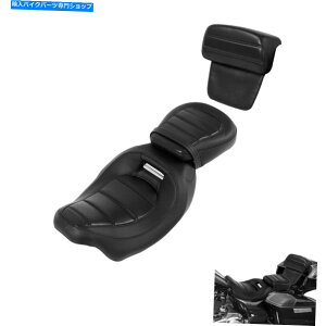 シート ハーレーツーリングロードグライド2014-2021のためのバックレストパッドフィットのライダー旅客席 Rider Passenger Seat w/ Backrest Pad Fit For Harley Touring Road Glide 2014-2021