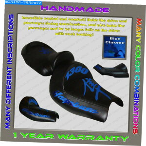 V[g j[NJX^V[gJo[ؔl99-07i1genjubN+u[Ni3ځj Unique Custom Seat COVER Suzuki Hayabusa 99-07 (1Gen) Black+Blue-Chrome(3pillow)