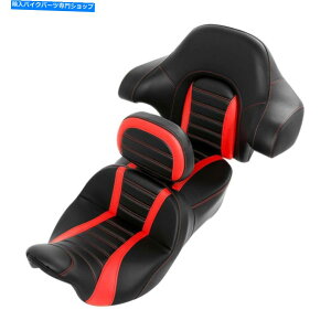 V[g ubNbhhCo[ȃC_[obNXgtBbgn[[c[O14-2021 Black Red Driver & Passenger Seat Rider Backrest Fit For Harley Touring 14-2021