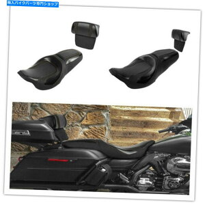 シート 運転席座席&リアバックレストフィットのためのハーレーツーリングストリートグライド14-21 Driver Passenger Seat & Rear Backrest Fit For Harley Touring Street Glide 14-21