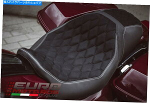 V[g CgwNX - _ChXG[hV[gJo[pn[[_rbh\[h+Xg[gOCh11-20 Luimoto Hex-Diamond Suede Seat Cover For Harley Davidson Road+Street Glide 11-20