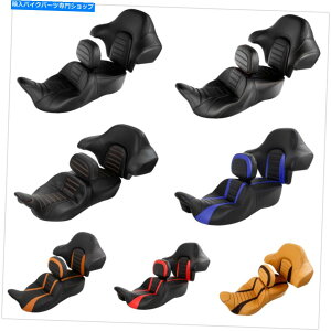 V[g n[[RNg̊XHa14-21̂߂̔w̕t^]Ȃ̍ Driver Passenger Seat with Backrest Fit For HarleyCVO Street Road Glide 14-21
