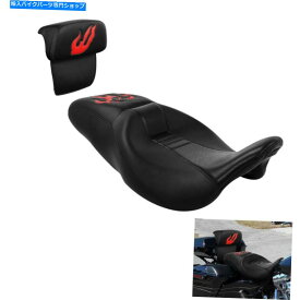 シート ドライバーライダーの助手席席w /刻んだ背もたれ Driver Rider Passenger Seat w/ Chopped Backrest For Harley Touring Glide 14-20