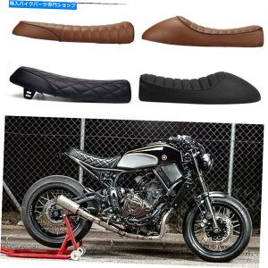 �V�[�g �I�[�g�o�C�J�t�F�̃��[�T�[�r���e�[�W�V�[�g�t���b�g���n���v�T�h�����}�nxsr900 xsr700 Motorcycle Cafe Racer Vintage Seat Flat & Hump Saddle For Yamaha XSR900 XSR700