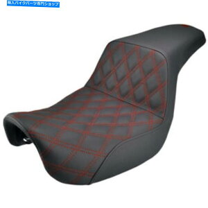 V[g SaddlemenXebvAbviqbhXeb`V[g2006-17n[[_CiFLD FXD FXDWG Saddlemen Step-Up Lattice Red Stitch Seat 2006-17 Harley Dyna FLD FXD FXDWG