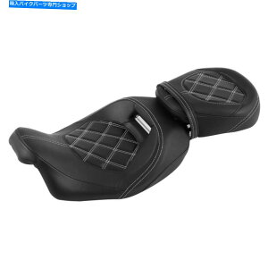 �V�[�g �z���C�g�X�e�b�`�h���C�o���q�V�[�g�t�B�b�g�n�[���[�c�[�����OElectra Glide 09-21 White Stitching Driver Passenger Seat Fit For Harley Touring Electra Glide 09-21�y���s�A���i�z
