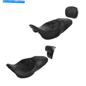 V[g ubNhCo[̏q̌㕔W /pbhtBbgn[[GNg[hOCh14-21 Black Driver Passenger Rear Seat W/ Pad Fit For Harley Electra Road Glide 14-21