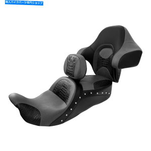 シート ハーレーツーリング2014年後半のバックレストフィットのドライバーの助手席 Driver Passenger Seat with Rider Rear Backrest Fit For Harley Touring 2014-later