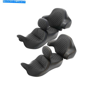 V[g n[[Xg[gGNgOCh14-21̂߂̉^]ȍȍȁw̃pbhtBbg Driver Passenger Seat & Backrest Pad Fit For Harley Street Electra Glide 14-21