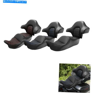 シート ハーレーストリートグライド14-21のライダー旅客2席&キングバックレストフィット Rider Passenger Two Up Seat & King Backrest Fit For Harley Street Glide 14-21