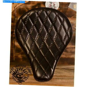 �V�[�g �{�o�[�`���b�p�[�J�X�^�����U�[����\���V�[�g�u�����O�u���b�NV3�v Bobber Chopper Custom leather handmade Solo Seat Long Black V3�y���s�A���i�z