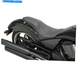 V[g hbOXyVeBubNt[Xeb`vf^[V[g - 0810-1597 Drag Specialties Black Flame Stitch Predator Seat - 0810-1597