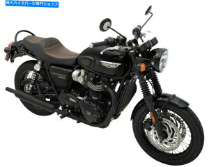 �V�[�g �ߐH�҃u���b�N/�u���E���N���V�b�N�r�j�[��2�A�b�v�V�[�gZ1R 0810-2213 Bonneville T100 / 120 Predator Black/Brown Classic Vinyl 2-Up Seat Z1R 0810-2213 Bonneville T100/120