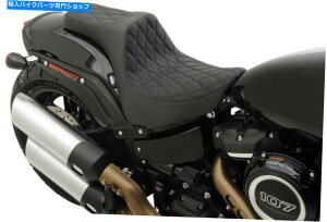 V[g ߐHIIIV[g_u_ChXeb`ubNXbhFn[[b{uFXSB 18-19 Predator III Seat Double Diamond Stitch Black Thread f Harley Fat Bob FXSB 18-19