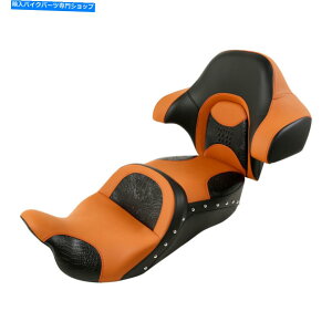 シート ハーレーロードエレクトラグライド14-21のためのリアバックレストフィット Driver Passenger Seat w/ Rear Backrest Fit For Harley Road Electra Glide 14-21