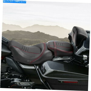 V[g C_[ȁobNXgpbhtBbgn[[c[O[hLOt14-21 Rider Passenger Seat & Backrest Pad Fit For Harley Touring Road King FLHR 14-21