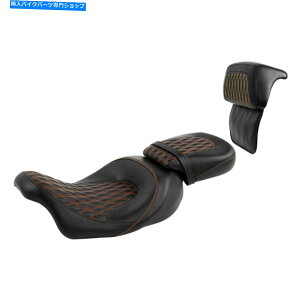 シート ハーレーツーリングロードキング14-21 18のためのドライバーの助手席座&リアバックレストフィット Driver Passenger Seat & Rear Backrest Fit For Harley Touring Road King 14-21 18