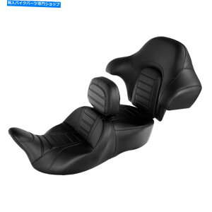 シート ワンピースドライバー&旅客シートバックレストフィットハーレーツーリングロードキング14 + One Piece Driver & Passenger Seat Backrest Fit For Harley Touring Road King 14+