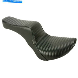 �V�[�g Le Pera�v���[�c�X�e�b�`�u���b�N�`�F���L�[�X�e�b�v2�h���C�o�V�[�g�n�[���[18-20�\�t�g Le Pera Pleated Stitch Black Cherokee Step 2 Up Driver Seat Harley 18-20 Softail