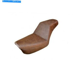 V[g n[[_Ci - uEeBXXeb`̂߂̃Th - 804-04-173BR Saddlemen Step-Up Seat for Harley Dyna - Brown-Lattice Stitched - 804-04-173BR