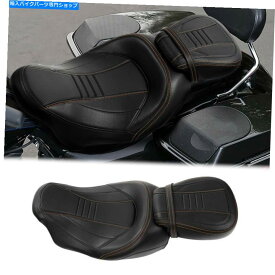 シート ハーレーストリートグリーズ09-21ブラックのためのドライバーライダー＆旅客席ピリオンフィット Driver Rider & Passenger Seat Pillion Fit For Harley Street Glise 09-21 Black