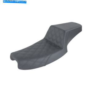 V[g n[[_Ci - ubNeBXXeb` - 891-04-172 Saddlemen Step-Up Seat for Harley Dyna - Black-Lattice Stitched - 891-04-172